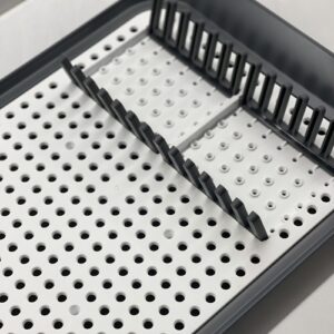 Πλαστική Πιατοθήκη Γκρι/Λευκό 42X30X8