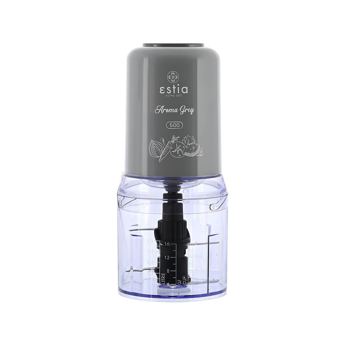 ΠΟΛΥΚΟΠΤΗΣ AROMA GREY 400W ΜΕ ΠΛΑΣΤΙΚΟ ΜΠΟΛ 500ml